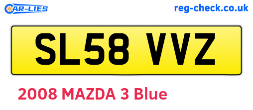 SL58VVZ are the vehicle registration plates.