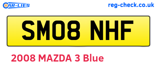 SM08NHF are the vehicle registration plates.