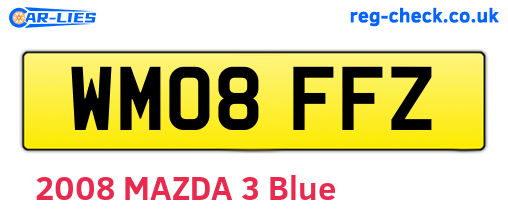 WM08FFZ are the vehicle registration plates.
