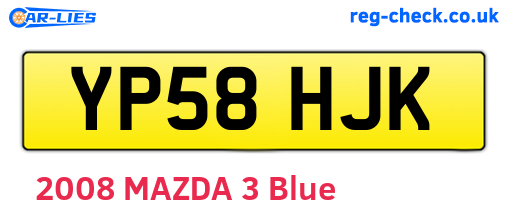 YP58HJK are the vehicle registration plates.