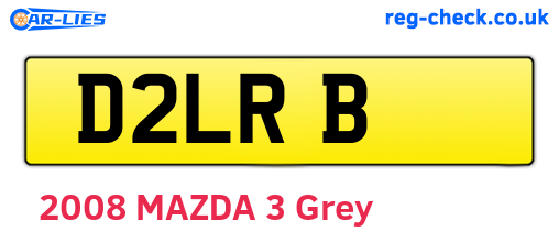 D2LRB are the vehicle registration plates.