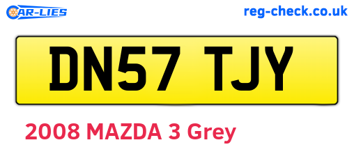 DN57TJY are the vehicle registration plates.