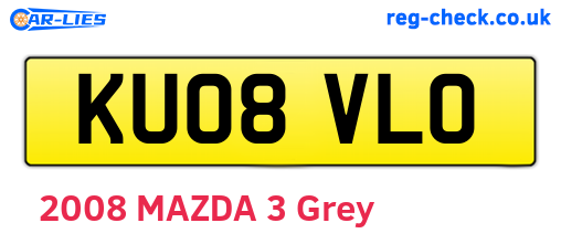 KU08VLO are the vehicle registration plates.