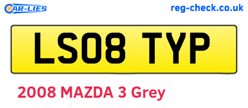LS08TYP are the vehicle registration plates.