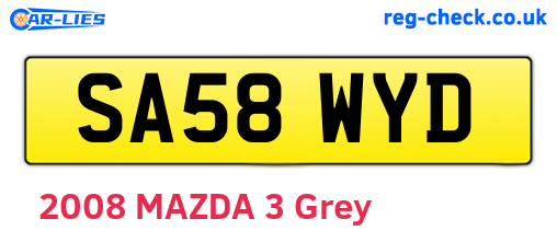 SA58WYD are the vehicle registration plates.