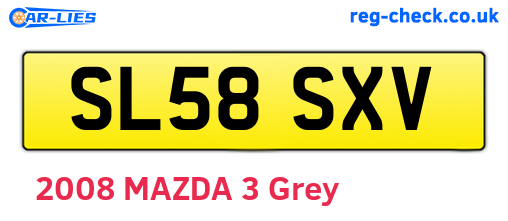 SL58SXV are the vehicle registration plates.