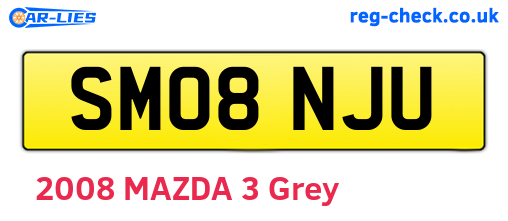 SM08NJU are the vehicle registration plates.