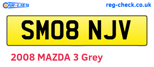 SM08NJV are the vehicle registration plates.