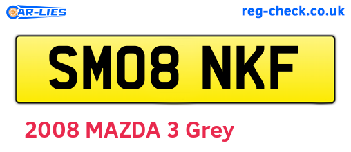 SM08NKF are the vehicle registration plates.
