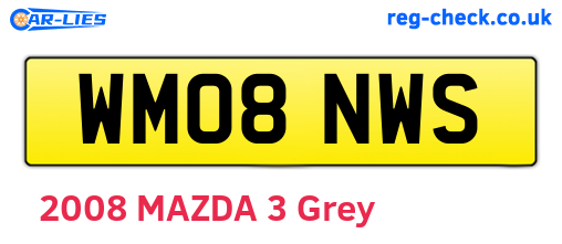 WM08NWS are the vehicle registration plates.