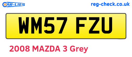 WM57FZU are the vehicle registration plates.