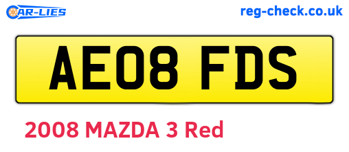 AE08FDS are the vehicle registration plates.