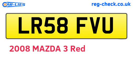 LR58FVU are the vehicle registration plates.