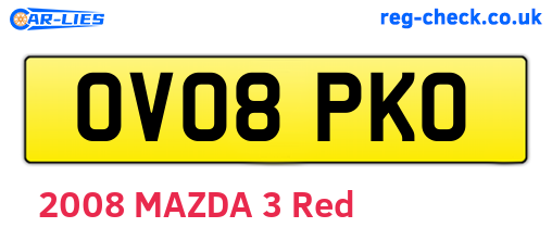 OV08PKO are the vehicle registration plates.