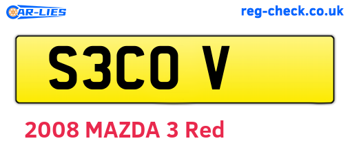 S3COV are the vehicle registration plates.
