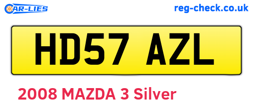HD57AZL are the vehicle registration plates.