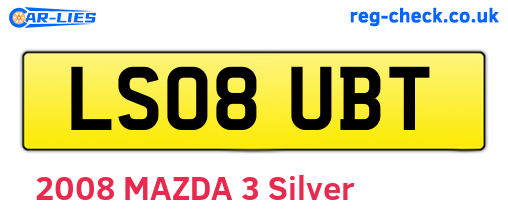 LS08UBT are the vehicle registration plates.