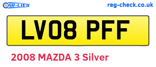 LV08PFF are the vehicle registration plates.