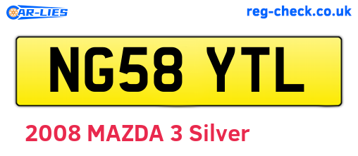 NG58YTL are the vehicle registration plates.