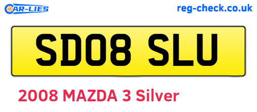 SD08SLU are the vehicle registration plates.