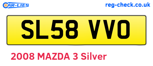 SL58VVO are the vehicle registration plates.