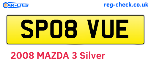 SP08VUE are the vehicle registration plates.
