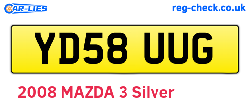 YD58UUG are the vehicle registration plates.