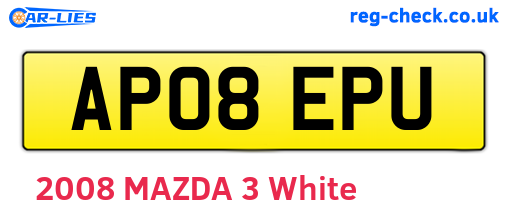 AP08EPU are the vehicle registration plates.