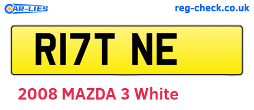 R17TNE are the vehicle registration plates.
