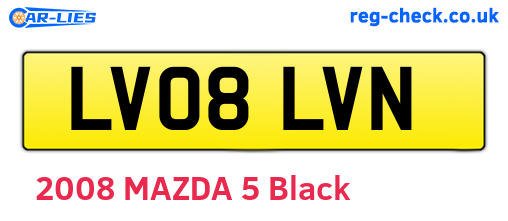 LV08LVN are the vehicle registration plates.
