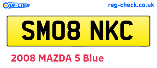 SM08NKC are the vehicle registration plates.