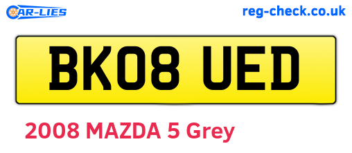 BK08UED are the vehicle registration plates.