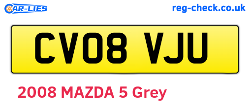 CV08VJU are the vehicle registration plates.