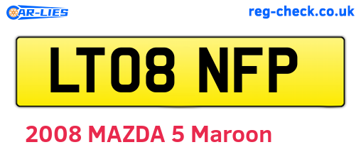 LT08NFP are the vehicle registration plates.