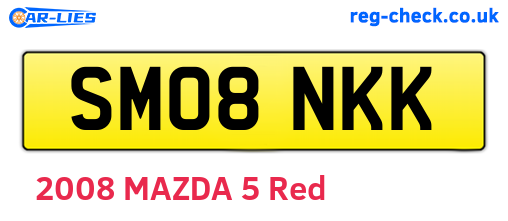 SM08NKK are the vehicle registration plates.