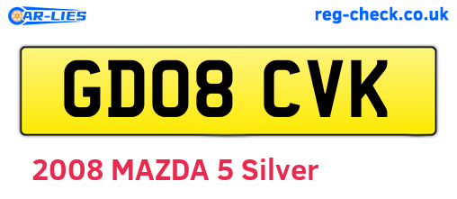 GD08CVK are the vehicle registration plates.