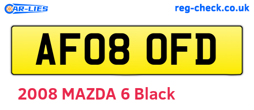 AF08OFD are the vehicle registration plates.