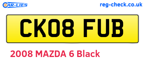 CK08FUB are the vehicle registration plates.