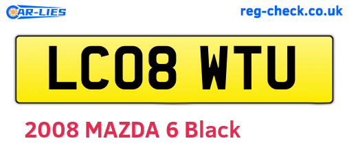 LC08WTU are the vehicle registration plates.
