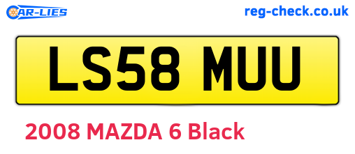 LS58MUU are the vehicle registration plates.