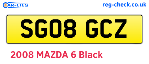 SG08GCZ are the vehicle registration plates.