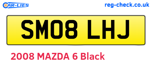 SM08LHJ are the vehicle registration plates.