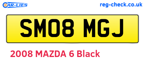 SM08MGJ are the vehicle registration plates.
