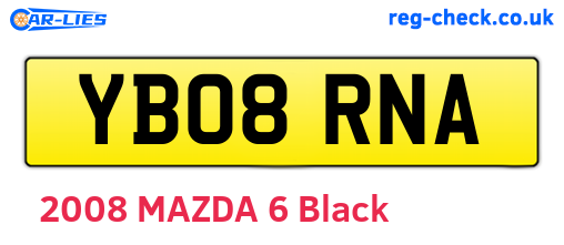 YB08RNA are the vehicle registration plates.