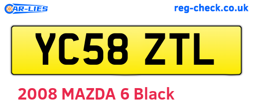YC58ZTL are the vehicle registration plates.