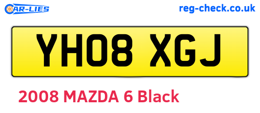 YH08XGJ are the vehicle registration plates.