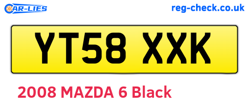 YT58XXK are the vehicle registration plates.