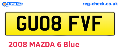 GU08FVF are the vehicle registration plates.
