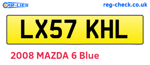LX57KHL are the vehicle registration plates.