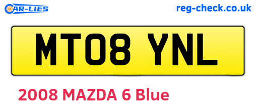 MT08YNL are the vehicle registration plates.